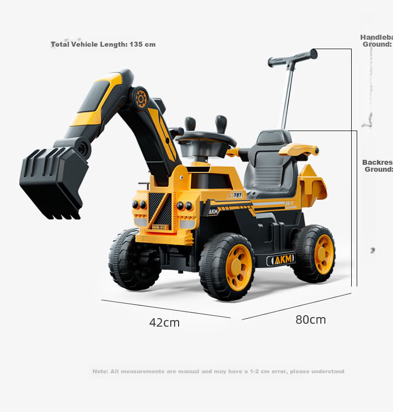 Feige Children's Electric Excavator Ride-On Toy Car for Kids Ages 1-8 Large Battery-Powered Digging Vehicle for Boys and Toddlers 26