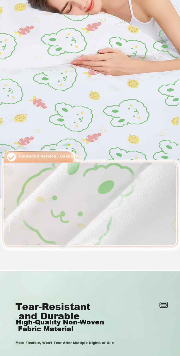 JAJALIN Disposable Bed Sheet Travel Sanitary Pad 120*200cm Beauty Salon Massage Non-Woven Nursing Pad Blue 5 Pieces 1