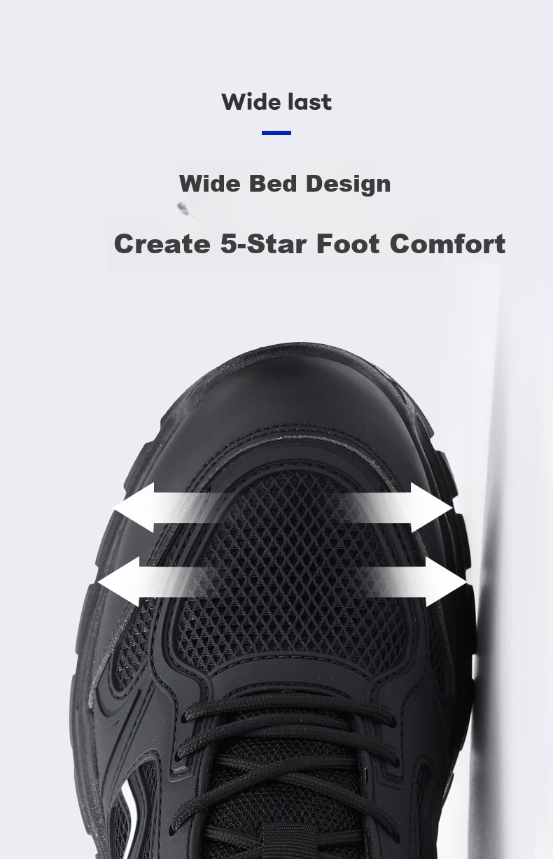 BlueOwl Shield Men's Summer Breathable Lightweight Anti-Smash Steel Toe Anti-Puncture Soft Sole Safety Work Construction Shoes D271 Size 38 6