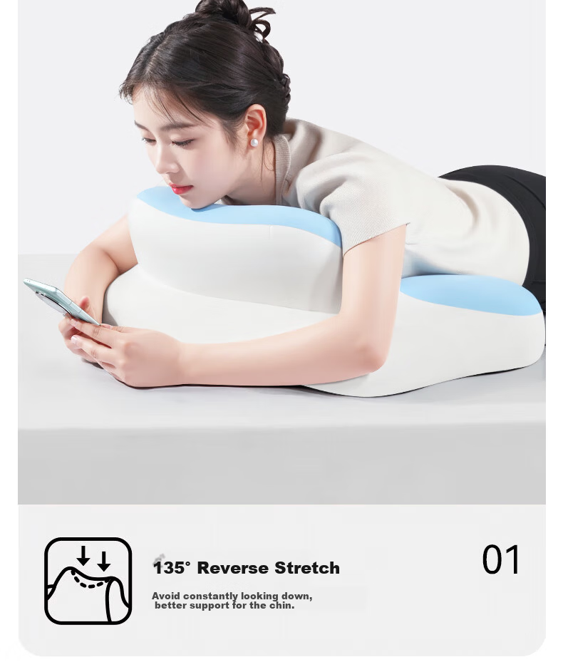Yuzhaolin Night Owl Neck Support Pillow Multi-Functional Nap Cushion Backrest Pillow for Phone Use Prone Sleeping Pillow 5