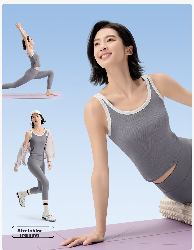 Songshan Cotton Shop Women's Lightweight Mint Ribbed Tank Top with Built-in Bra, Cooling, Stretchy, Seamless, Breathable, Comfortable, Suitable for Layering or Wearing Out 5