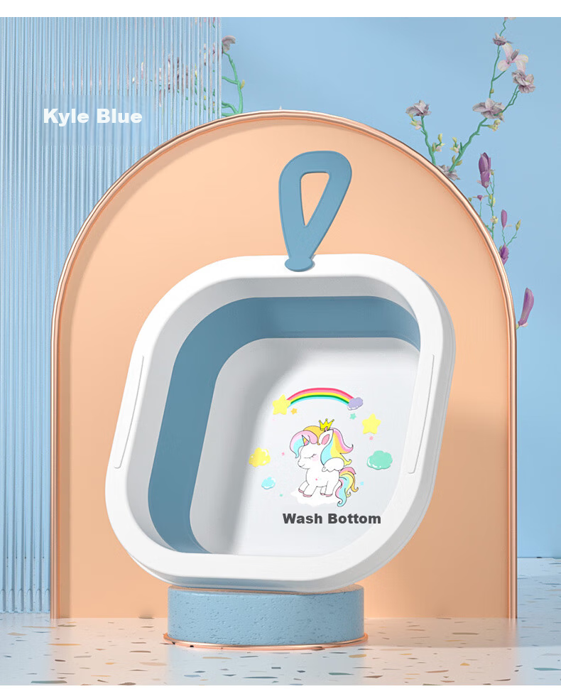 ESIKIN Large Washbasin with Handle, 38cm Foot Bath Basin, Laundry Basin, Thickened Plastic Basin, Vegetable Washing Basin, Random Color 14