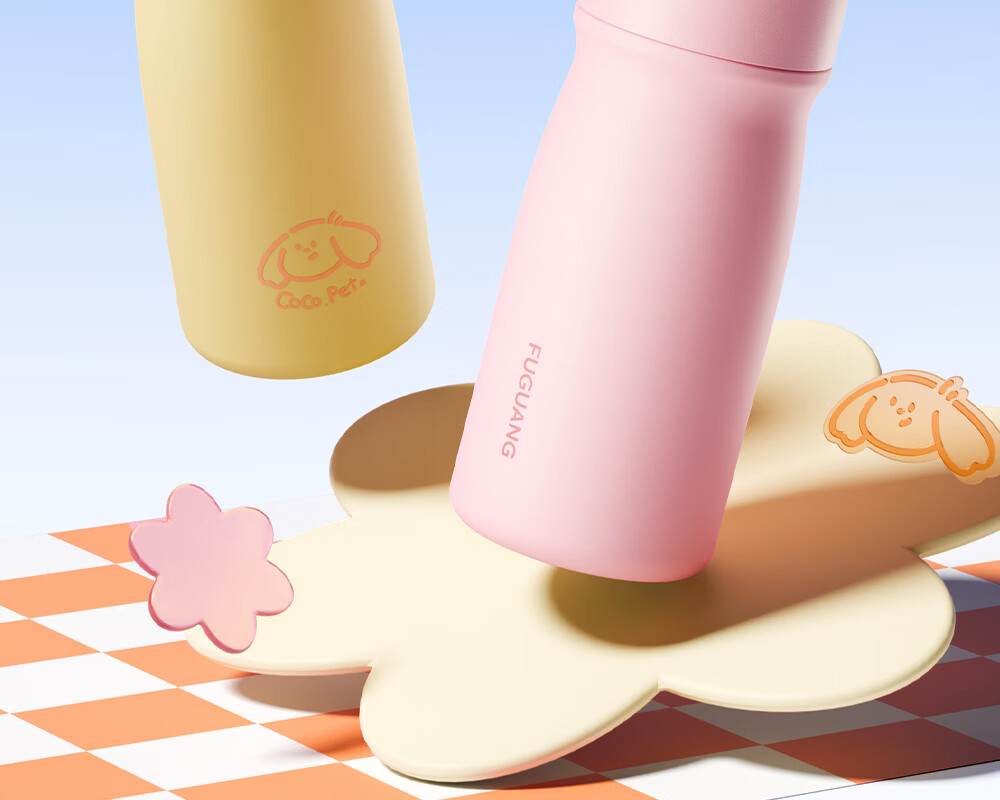 FUGUANG 316L Stainless Steel Insulated Cup Cute Mini Portable Pocket Tea Bottle for Students and Women 2