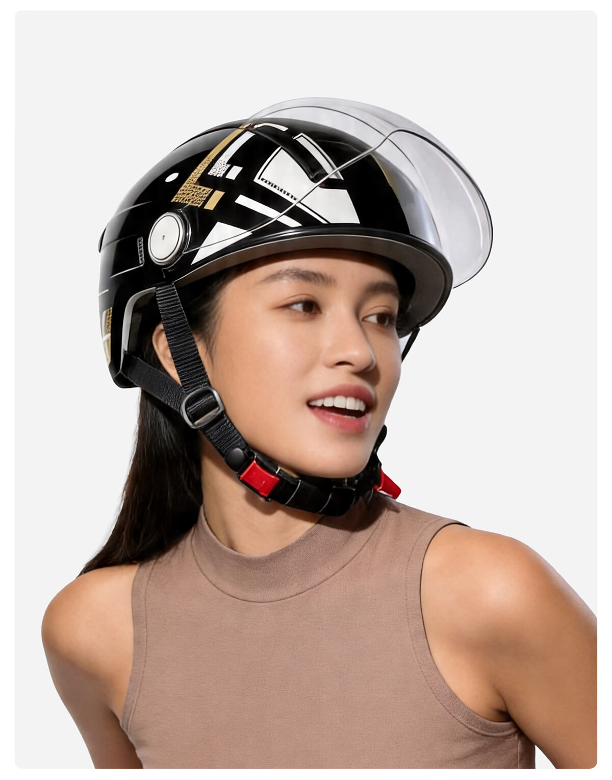 TWOBEE 3C Certified Helmet Electric Scooter Electric Bike Unisex Four-Season Safety Helmet Windproof Half Helmet Gray 19