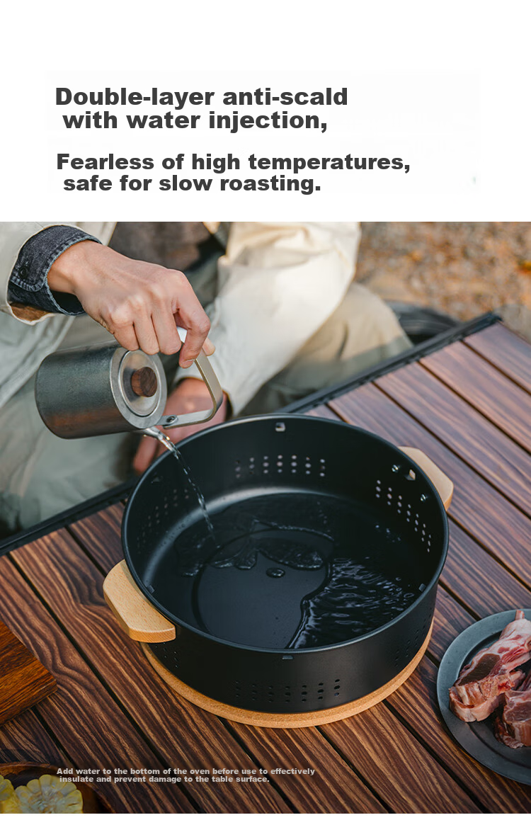 Naturehike Portable Outdoor Desktop Charcoal Grill for Home Camping BBQ and Tea Brewing 6