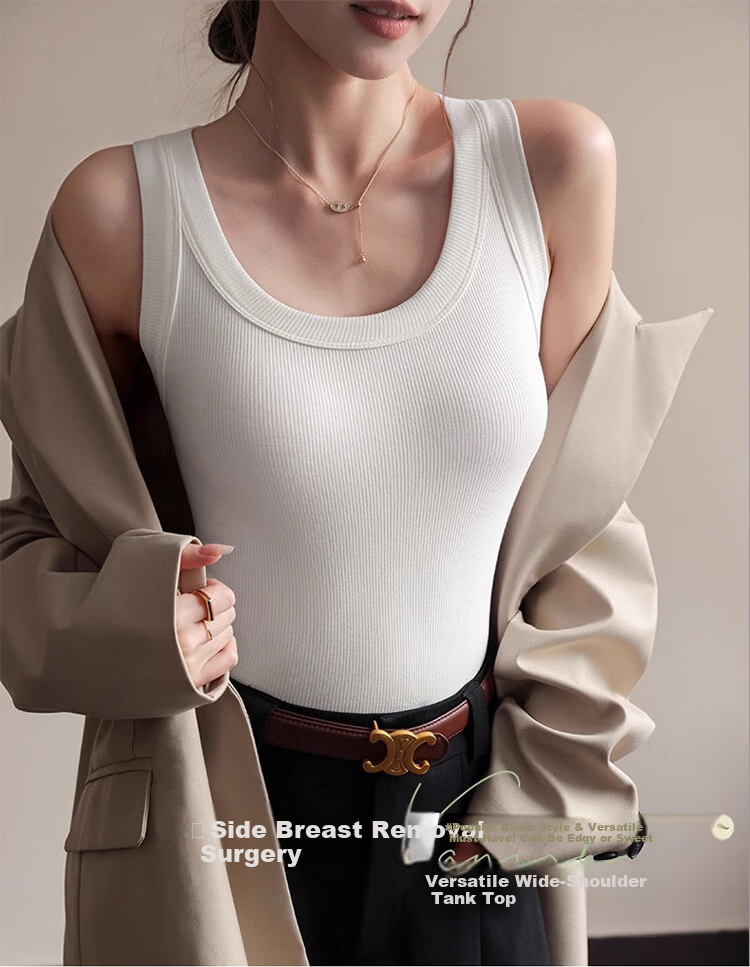 GUJIN 2-Pack Modal Tank Tops for Women Summer Thin Slim Fit Sleeveless Camisole Base Layer Shirt 1