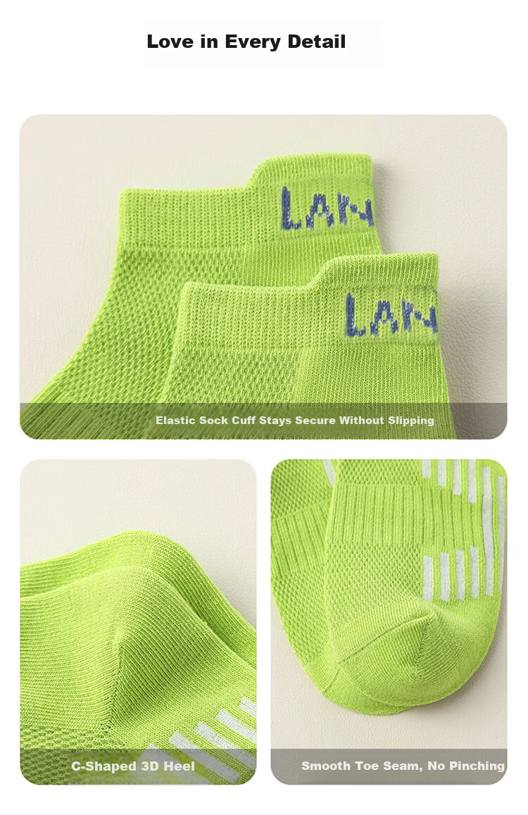 LangSha Boys' Socks Summer Thin Cotton Kids' Spring Autumn Youth Boys' Sports Socks Sweat-Absorbent Odor-Resistant Short Socks 5
