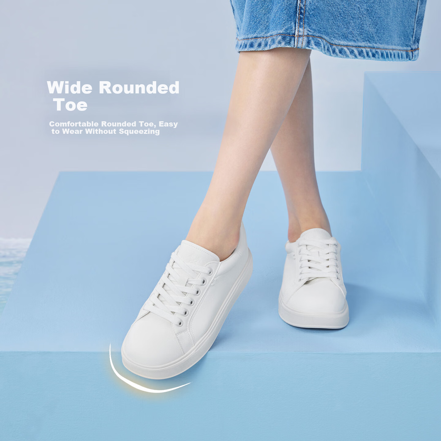 BASTO 26 Spring White Sneakers Elevated Thick Sole College Simple Casual Sports Outdoor Women's Shoes W6072AM6 Off-White Size 34