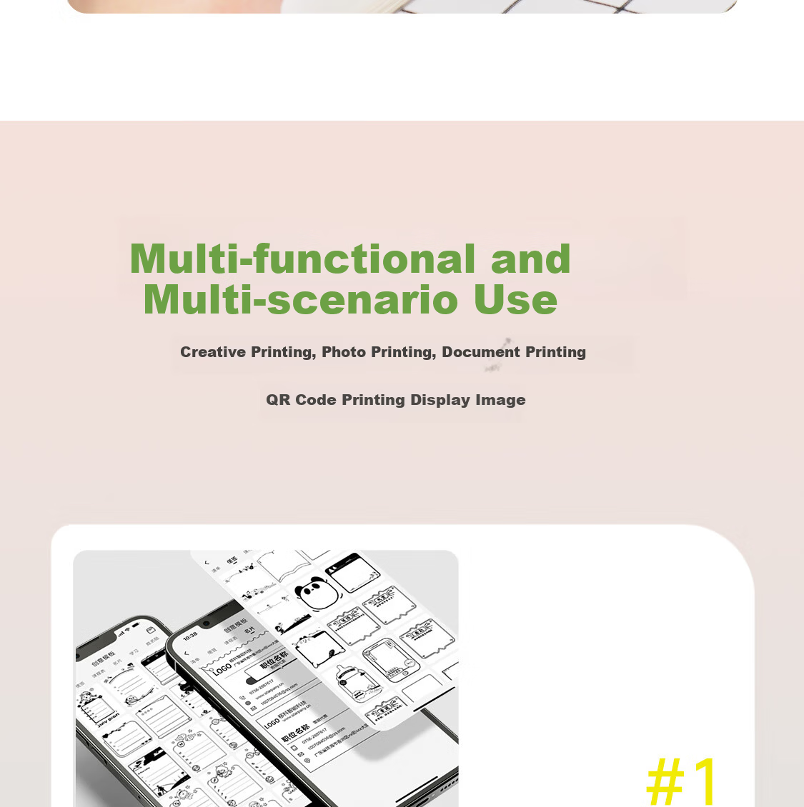 Xinyezhihuishenghuo MP3 Error Correction Printer, Gray Scale Ultra-Clear Wide-Format 3-Inch Home Student Homework Error Collection Tool, Can Paste, Small Portable Pocket Thermal Printer MiaoMiao 16