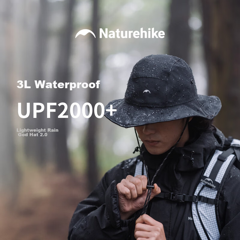 Naturehike Large Brim Fisherman Hat Outdoor Rainproof Sun Protection Waterproof Hiking Mountaineering Creek Walking Men's Hat