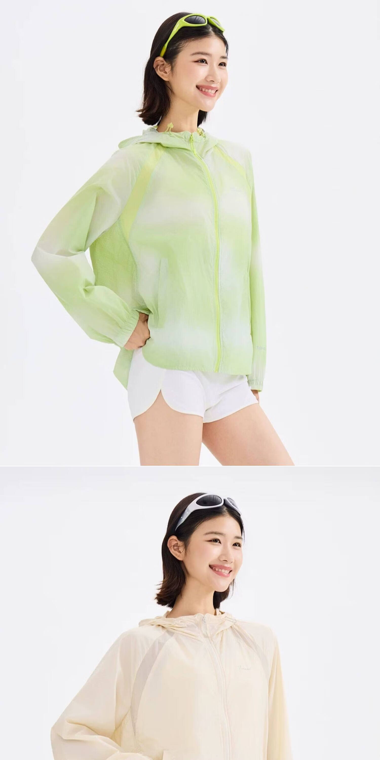 TOREAD Original Yarn Sun Protection Jacket Outdoor Sports Stretch Water-Repellent Skin Jacket Lightweight Women's Coat Light Khaki/Beige M 8
