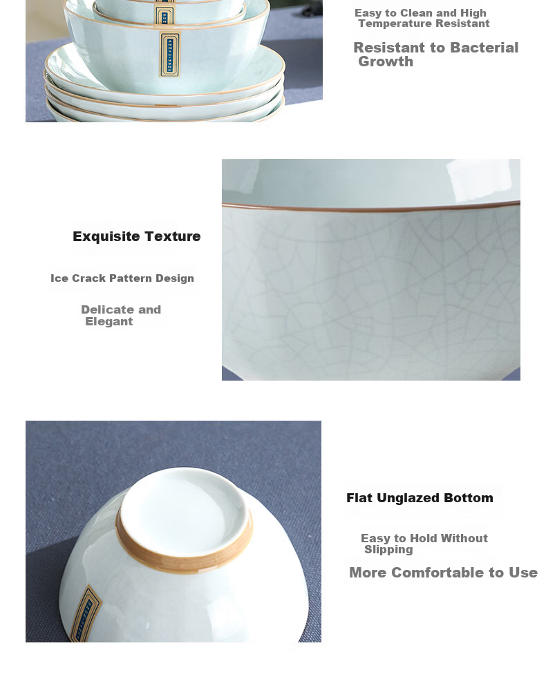 Huaqingge Chinese-Style Ice-Crackle Pattern Soup Bowl, Aesthetically Pleasing 8-Inch Large Bowl for Sauerkraut Fish And Boiled Fish, Microwave-Safe with Underglaze Color 10