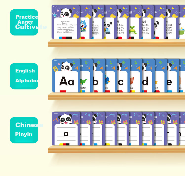 BabyBus JoJo English Literacy Pinyin Cognitive Card Machine 1-3 Years Early Education Educational Toy Children's Birthday New Year Gift 9