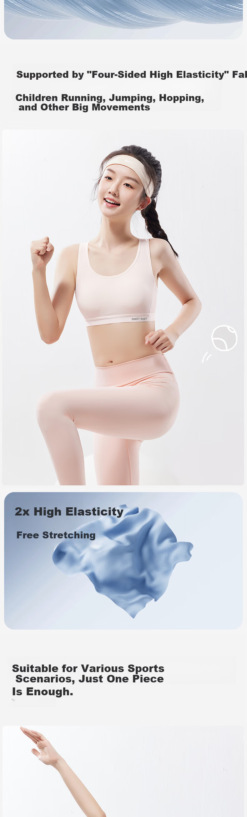 GUJIN 2-Pack Girls' Sports Bras Shockproof Vest for Adolescents Teen Girls Middle and High School Students 5