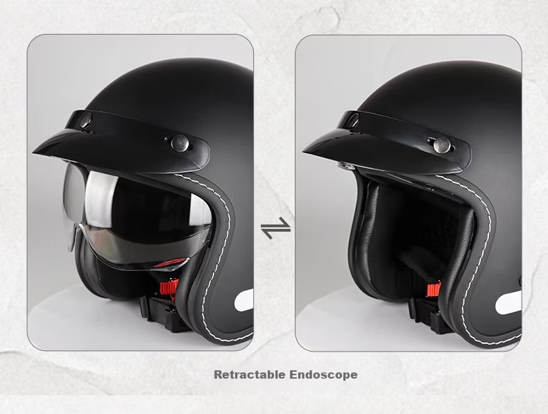 VGV 3C Certified Motorcycle Helmet Unisex Half Helmet Summer Bluetooth Retro Motorbike 4/3 Helmet Pearl White XXL 11