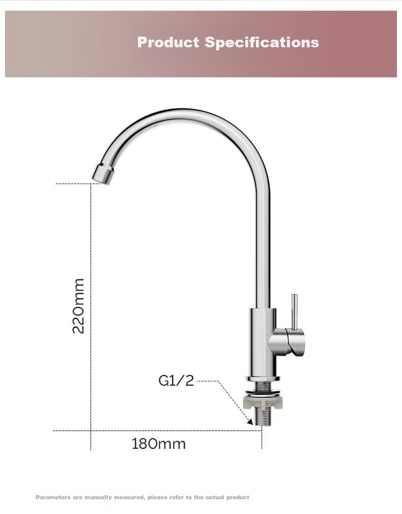 Vanward Stainless Steel Single Cold Faucet 360° Rotatable Outdoor Laundry Balcony Sink Tap 11