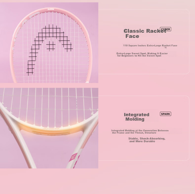 HEAD New Tennis Racket Beginner Unisex College Student Tennis Racket 5