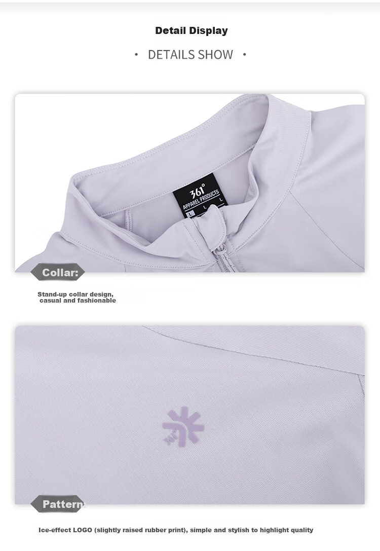 361° Women's Sunscreen Jacket Spring Summer UPF50+ UV Protection Sports Outdoor Slim Fit Stand Collar Coat 662624602-2 30