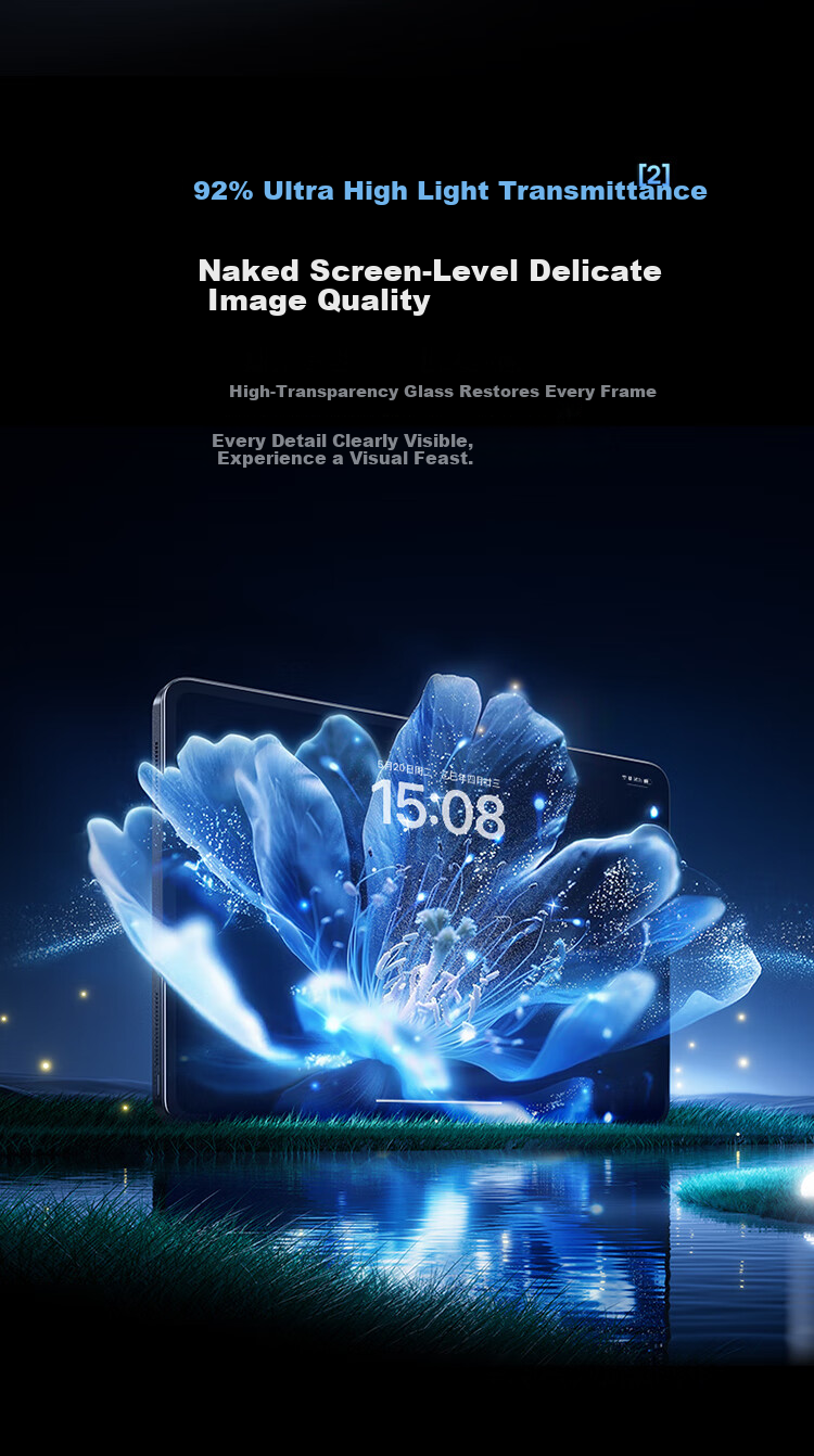 Baseus iPad Mini 7 Tempered Glass Screen Protector AR Film Apple Tablet Dust-Free Case [Ultra Clear Naked Screen, Strong Anti-Fingerprint] Compatible with iPad Mini 7/6 8.3-inch 7