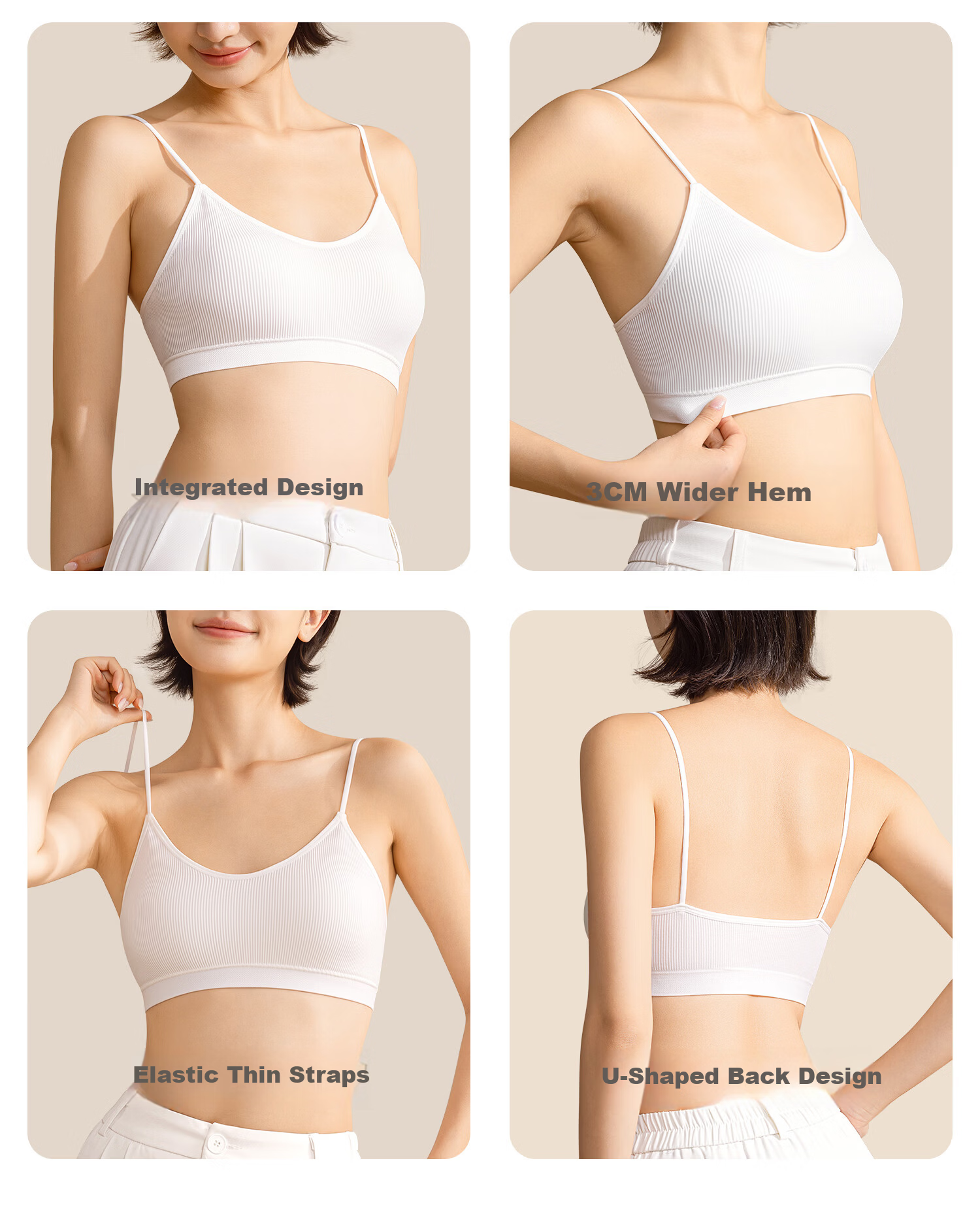 BADIGAO Disposable Underwear Bra Foundation Liquid Bra Women Sterilized Seamless Military Training Travel Essential Individually Packaged 7