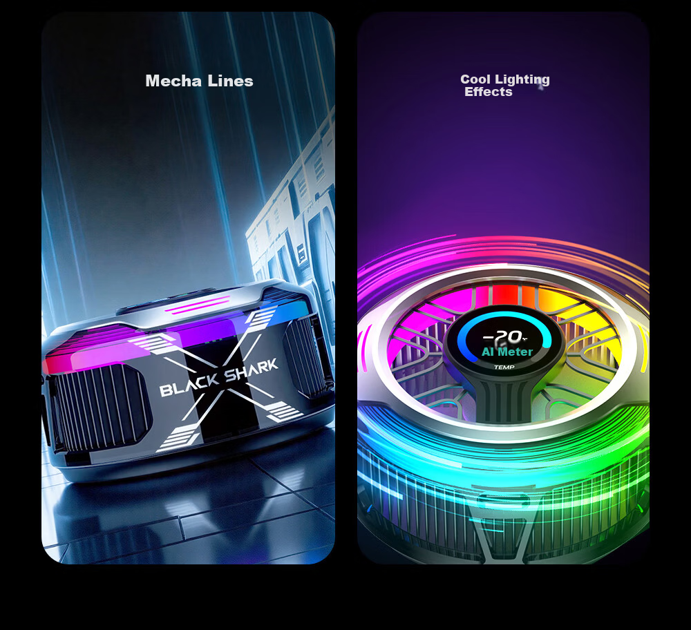 Black Shark 6 Max Tablet Phone Cooler Mortal Cultivation Edition Semiconductor Cooling for Gaming Compatible with iPad Apple Huawei Xiaomi Red Magic OnePlus 7