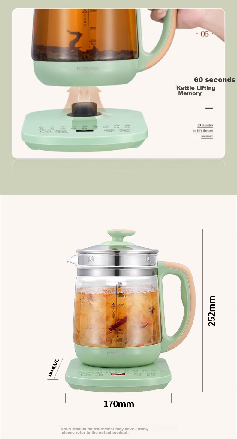 KONKA Health Pot, Home Use 3L Large Capacity Multi-Temperature Constant Temperature Kettle, 48H Long-Lasting Heat Preservation, Multifunctional 304 Stainless Steel Water Dispenser, KDSP-3002E 13