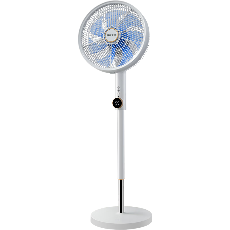 AUX Electric Fan/Remote Control Pedestal Fan/Home 7-Blade Air Circulation/Energy-Saving Gentle Breeze/99-Speed DC Motor/Voice Control Model AFS-1205DRC