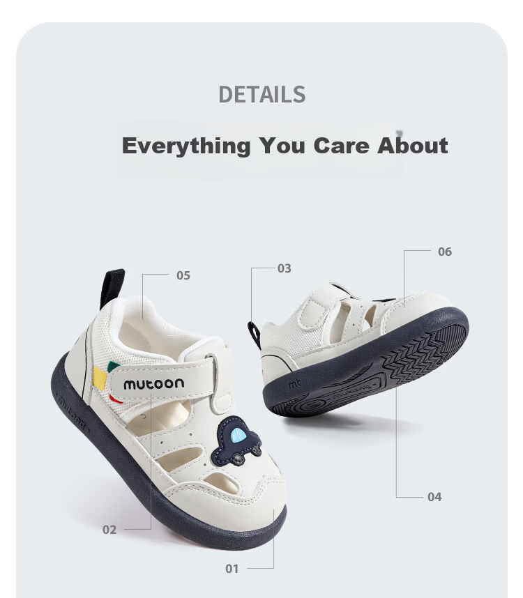 Pastoral Baby Soft Sole Sandals Toddler Boys Summer Breathable Hollow Out Girls Shoes Car Blue Size 26 6