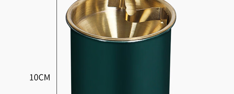 Jidukongjian Thickened Windproof And Ash-Proof Stainless Steel Ashtray, Home Office Desk Decoration, Dark Gree 28