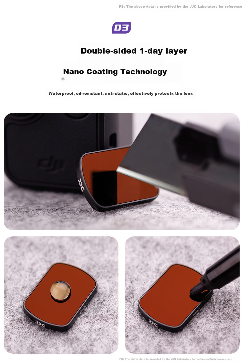 JJC DJI Pocket 4 Filter Kit Compatible with Pocket 3 CPL Polarizer Adjustable ND Neutral Density Soft Black Filter Accessories 5