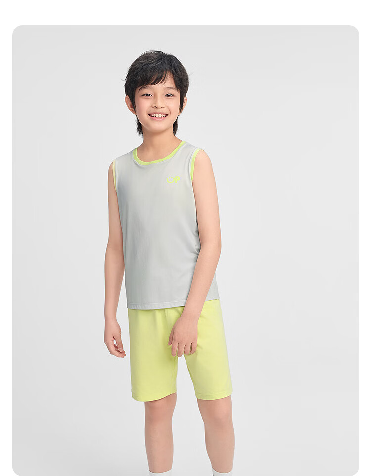 Balabala Boys Sleeveless Vest Set Summer Air-Conditioned Children's Pajamas Toddler Baby Homewear Big Kids Sleeveless 14