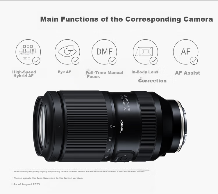 Tamron 70-180mm F/2.8 Di III VC VXD G2 II Generation Image Stabilized Large Aperture Zoom Full Frame Mirrorless Lens (Sony Full Frame E-mount) Youth Edition Kit 13
