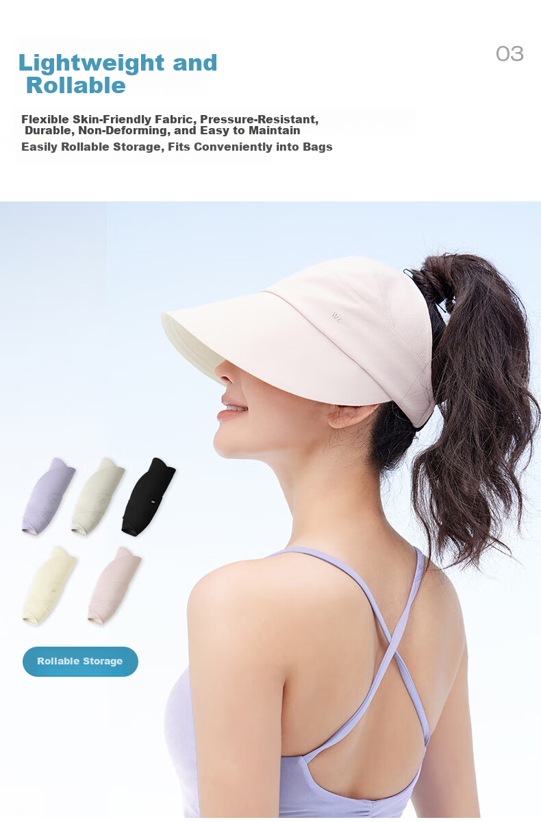 VVC Sun Hat for Women, Summer Wide Brim UV Protection Sun Hat, Ponytail-Friendly Fisherman Sun Hat for Travel, Ice Mist Pink 9