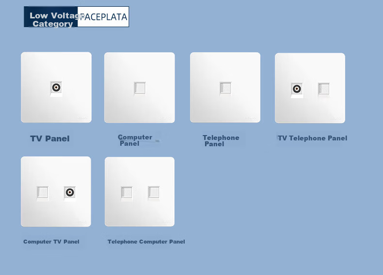 DELIXI Surface Mounted Switch Socket Large Panel 158 Series Two-Gang Single Control Five-Hole Socket 25
