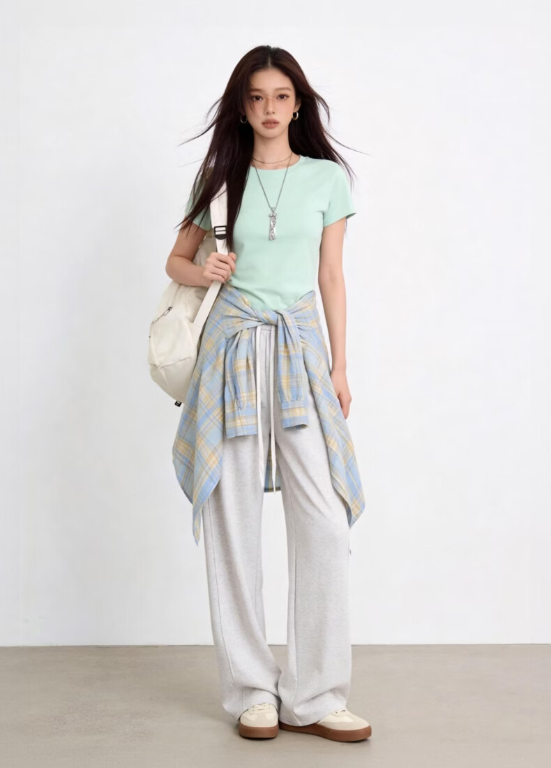 Xiangyi Lover 3D Curved Blade 26 Spring New Narrow Version Banana Wide-Leg Pants Straight-Leg Women's Sweatpants Casual Sports Pants 14