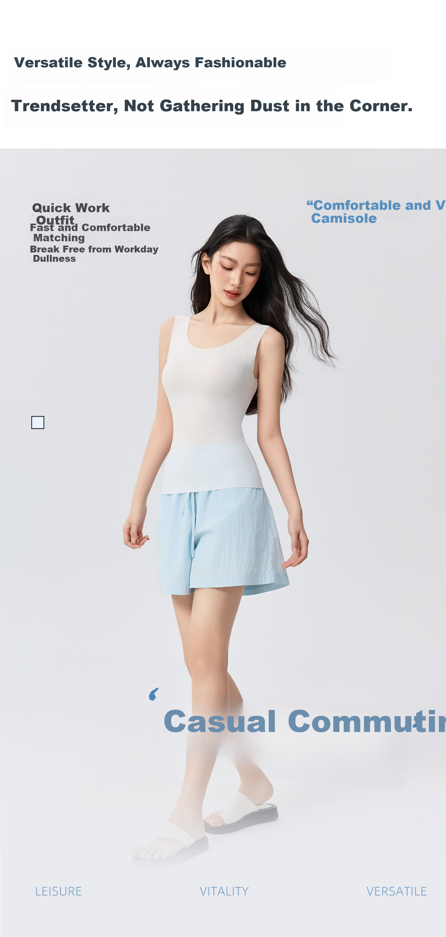 Miiow Women's Padded Camisole Vest Summer Thin Integrated Base Layer Cooling Slim Fit Outerwear Concealing Side Breast 7