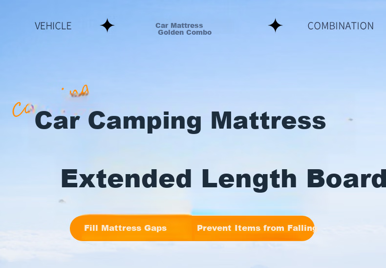 Hengxiangmeng Car Mattress Foldable Rear Seat Sleeping Pad Trunk Leveling Cushion Gap Filler Pad 1