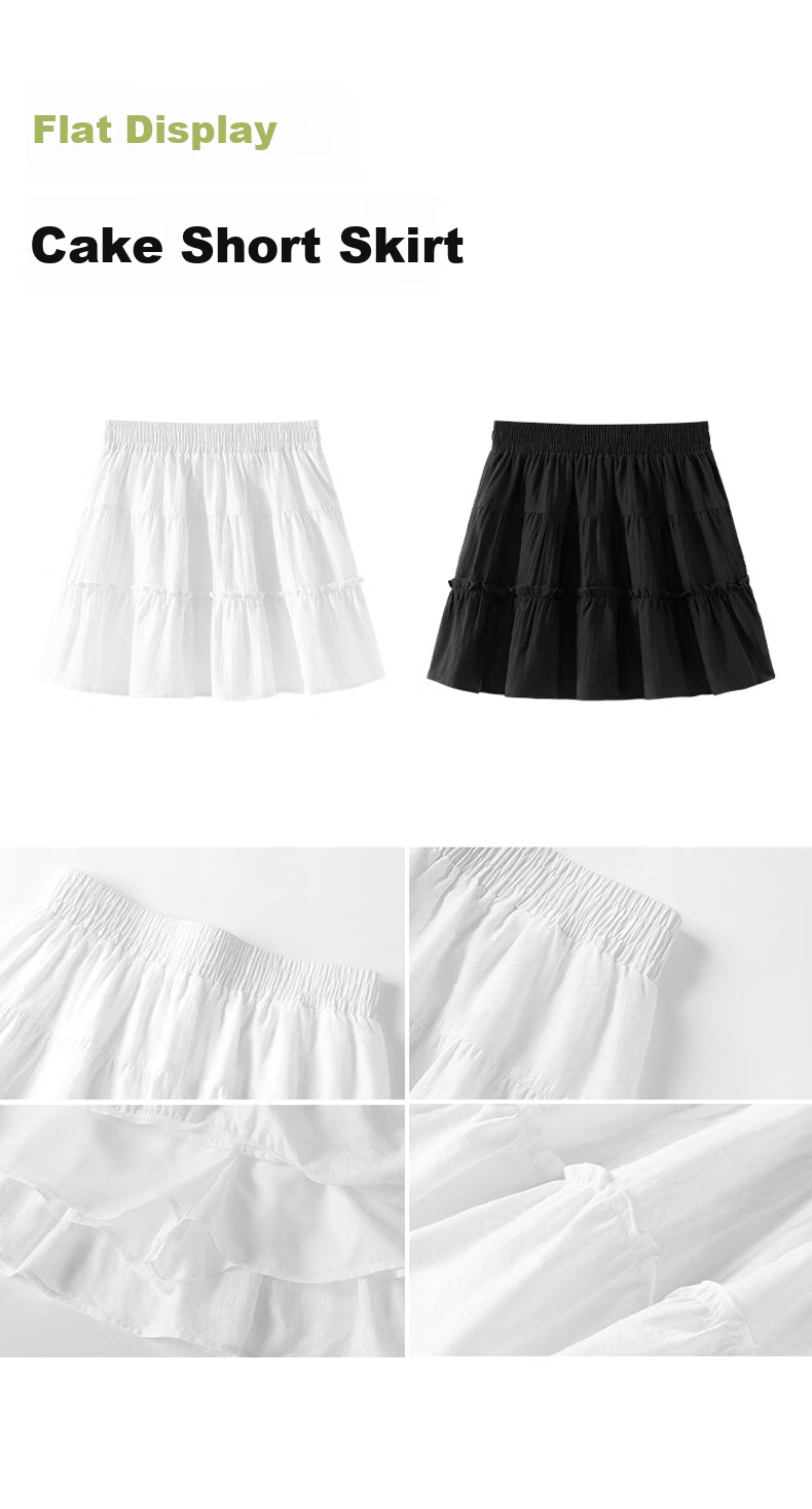 Baleno Women's Cake A-Line Skirt 2026 Summer New Pear-Shaped Slimming High-Waist Flared Fashion Mini Skirt 14