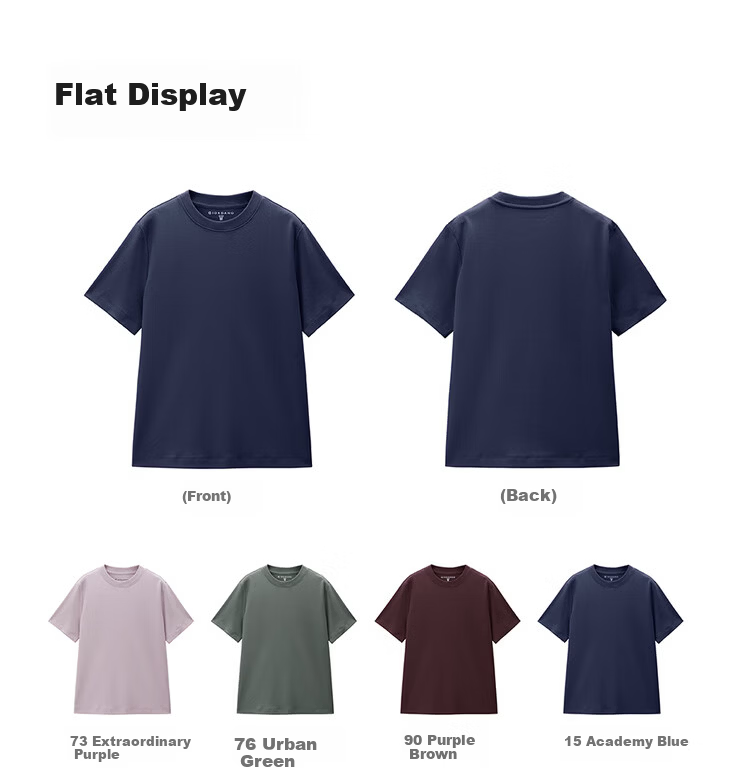 Giordano Women's Short Sleeve T-Shirt 2026 Summer Pure Cotton Double-Sided Fabric Solid Minimalist Round Neck Top 13326241 18