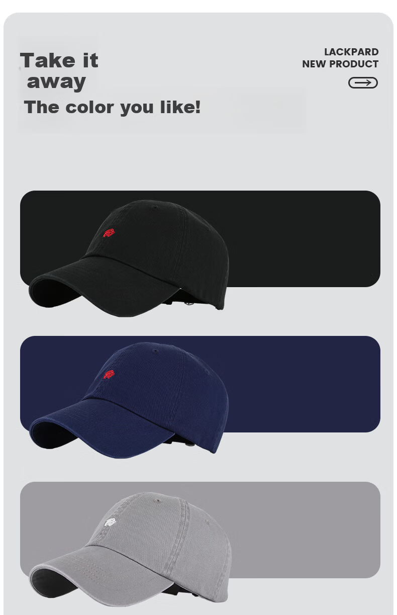 LACKPARD Vintage Unisex Cotton Baseball Cap New Spring Summer Duckbill Sun Hat Navy One Size 6