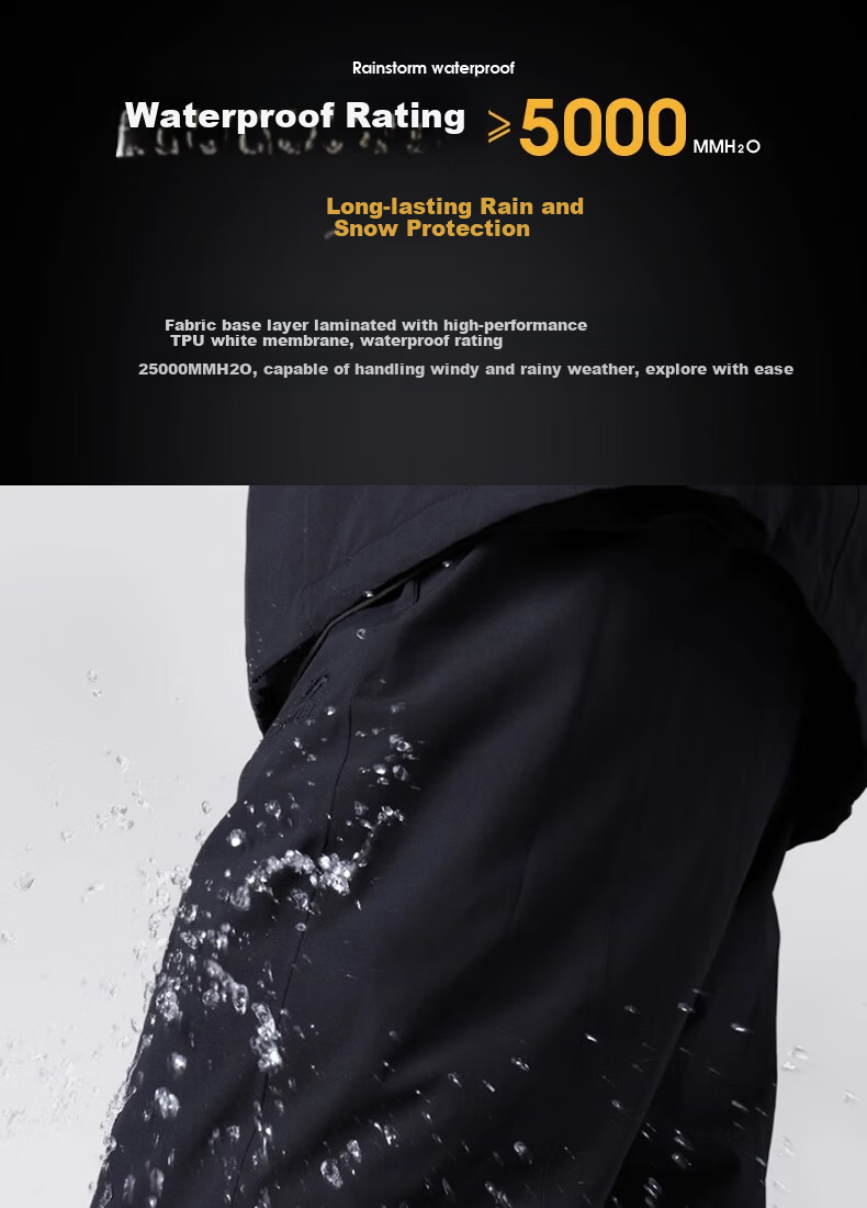 CAMEL Outdoor Triple-Protection Hiking Pants, New Style Women's Cotton Trousers, Warm Men's Waterproof Windproof Mountaineering Straight-Leg Pants 9802 6