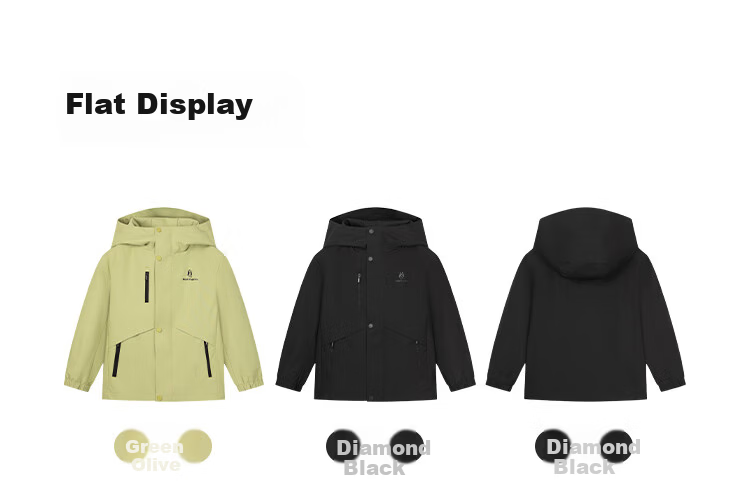 Hush Puppies Kids Three-Proof Jacket Spring and Autumn Outdoor Windbreaker Boys Windproof Coat White Sand Silver 150 10
