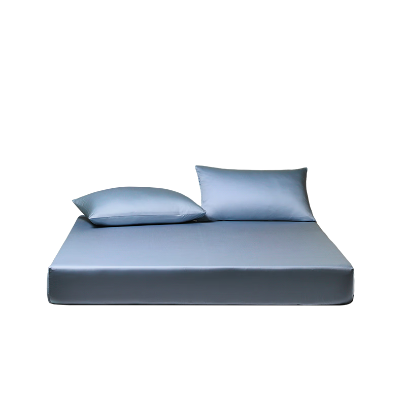 FUANNA Pure Cotton Fitted Sheet Mattress Protector 100-Count Double-Ply Long-Staple Cotton Bed Cover Class A Bed Sheet 1.5m x 2m