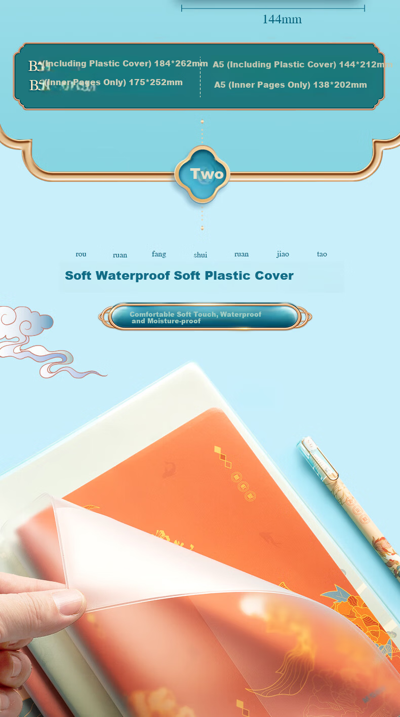 M&G Stationery A5/64 Sheets Glue-Bound Notebook, 4 Books, Notebooks for Notes, Memo Pads, Homework Books, Error Correction Books, Diary, Jianjian Green Grid JA5102D7 Essential for Exams 3