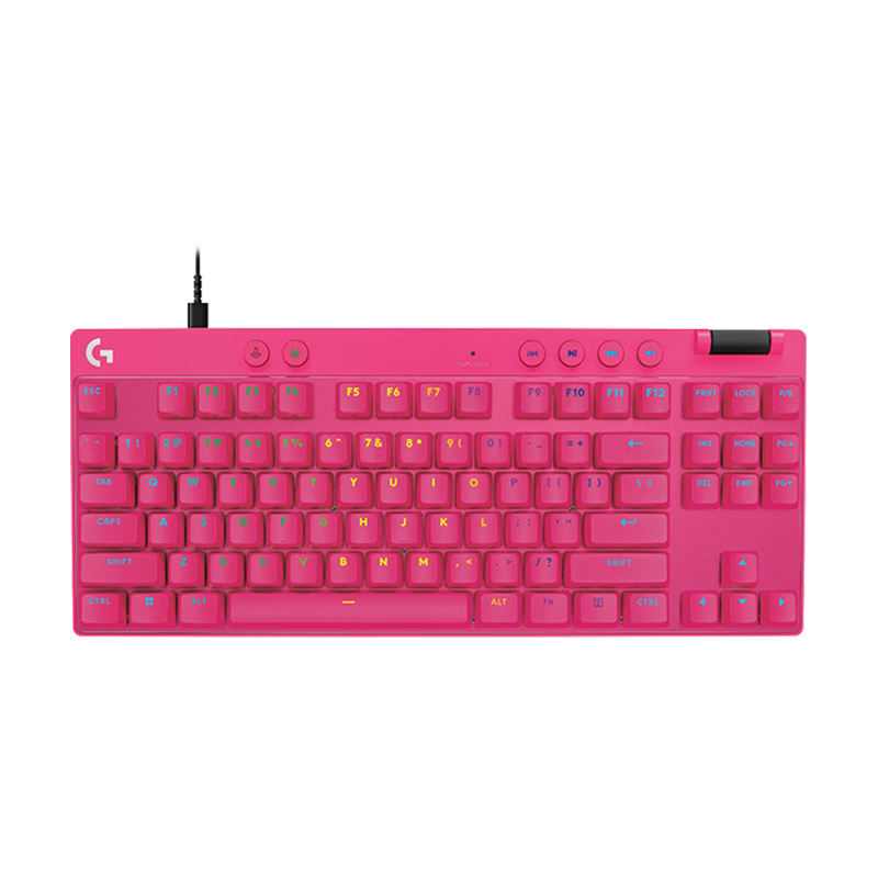 G PRO X TKL RAPID/GPW RT Quick Silver Magnetic Switch Gaming Keyboard, 87 Keys, FPS/Valorant/Triangulum, RT Quick Trigger, Gaming Keyboard (Pink)