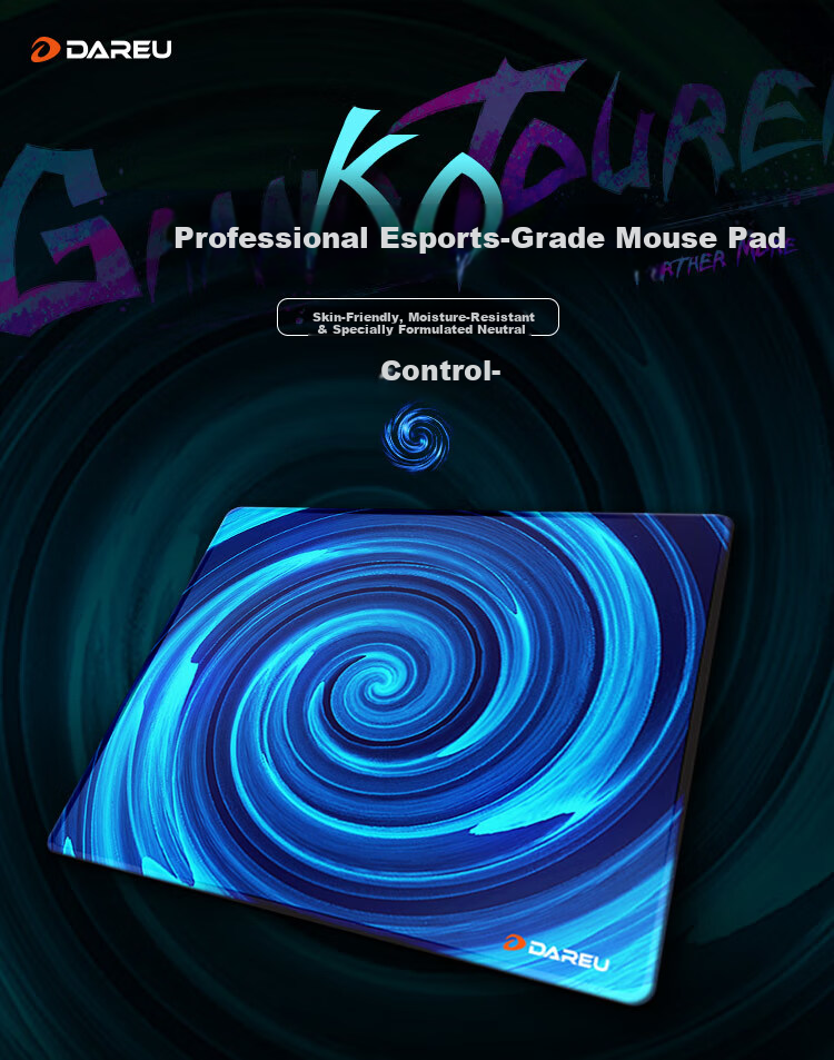 Dareu KONG Gaming Mouse Pad FPS Competitive Smooth Neutral Large Office Desk Mat Valorant CSGO 360x300x5mm Rubber Base Blue 1
