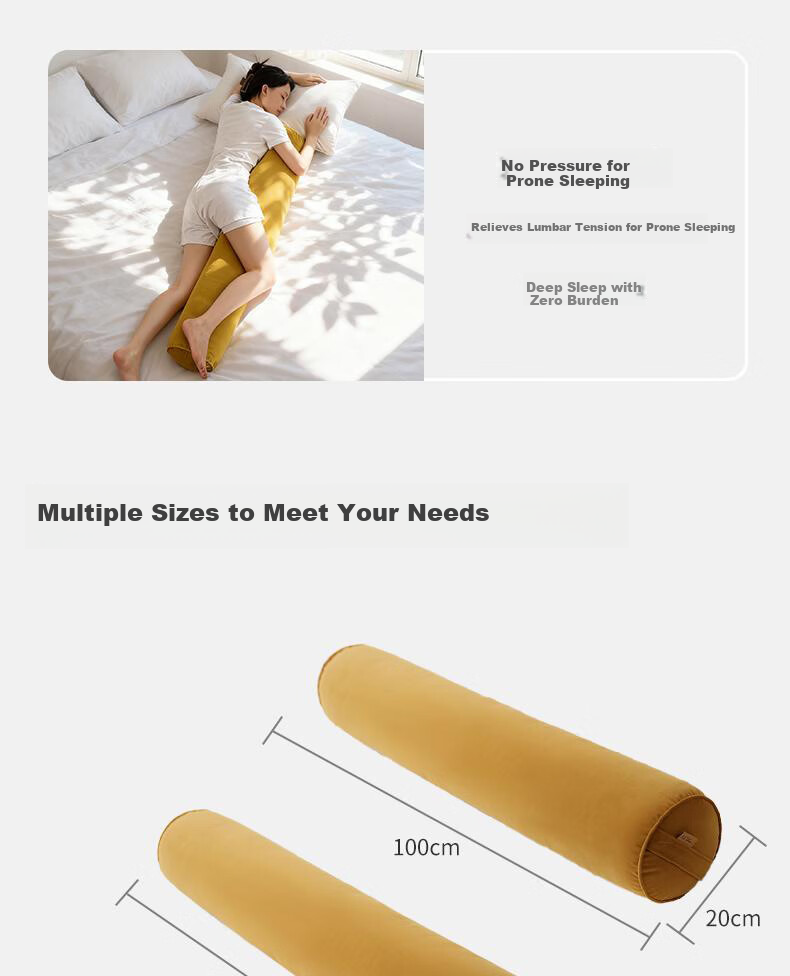 AiLu Long Body Pillow for Girls Sleeping Pregnant Women Side Sleep Leg Hugging Cylindrical Pillow Removable Washable for Boys 19