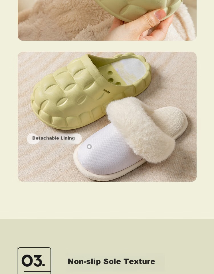 IQGD Women's Fleece-Lined Cotton Slippers, Warm Half-Toe Couple Non-Slip Indoor Home Bedroom, Astronaut White Size 40-41 9