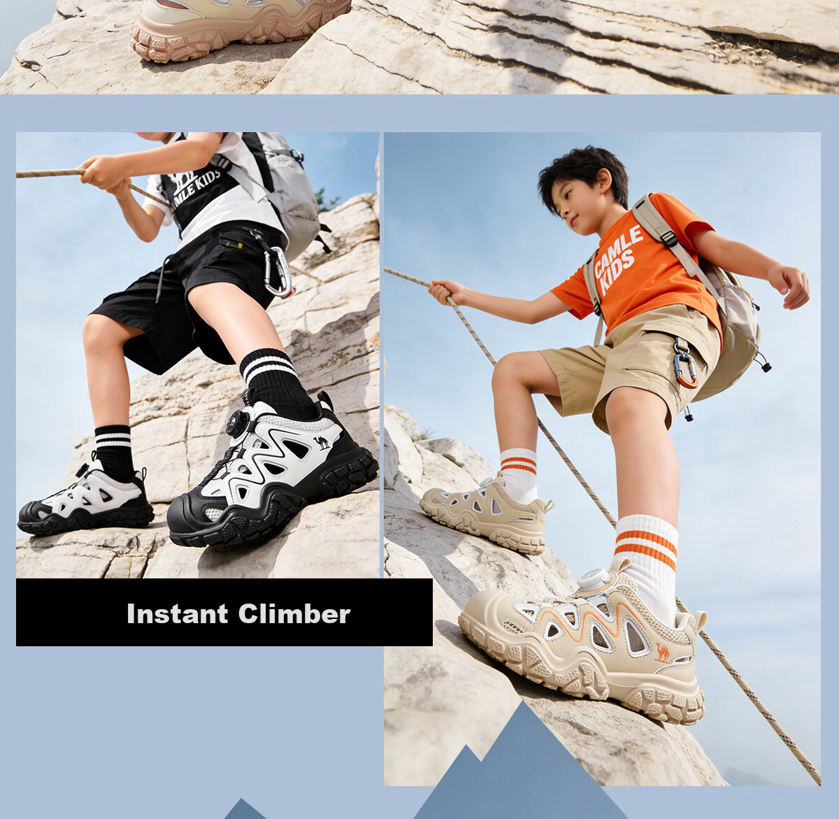 Camel Kids Hiking Shoes Spring Summer Creek Shoes Cute Outdoor Non-slip Toe Protection Sandals for Older Children and Parent-Child Models 22