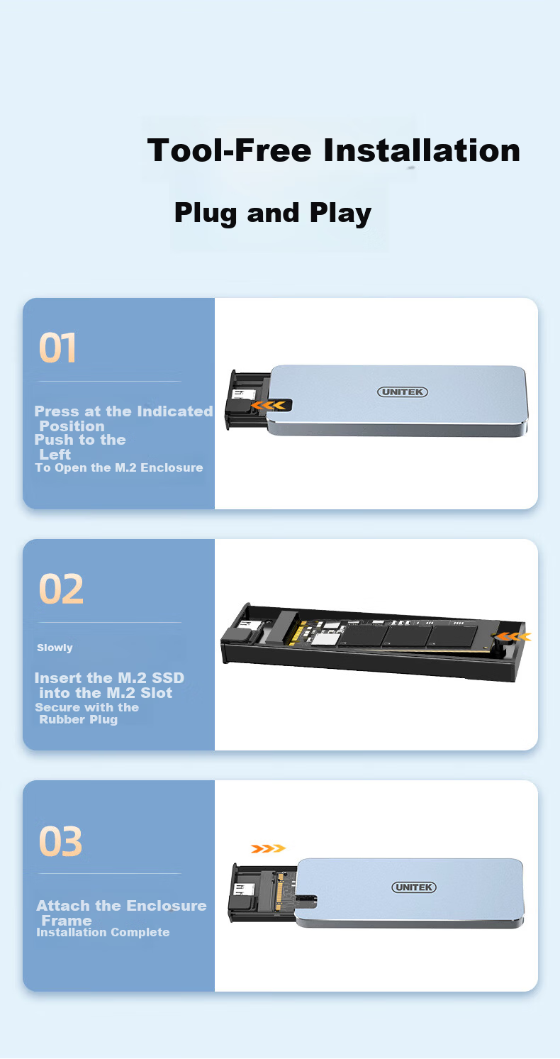 Superior 40Gbps High-Speed Hard Drive Enclosure Camera CFxB4.0 Card Reader 2-in-1 Transfer and Read M.2 SSD External Hard Drive Enclosure Computer External Hard Drive Reader R1024A 10
